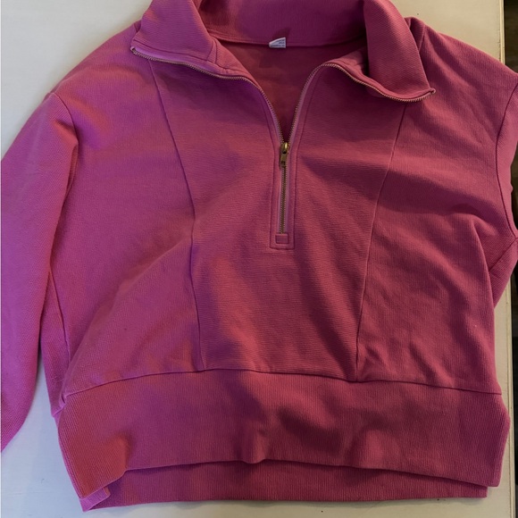 Pink Quarter-Zip Pullover - Picture 3 of 8
